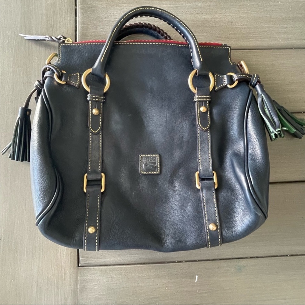 Dooney & Bourke Navy Blue Florentine Satchel (Mini) - Picture 3 of 16